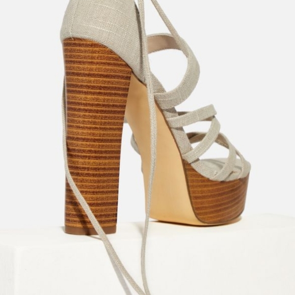 Lace Me Up Heeled Sandal  - Picture 3 of 5